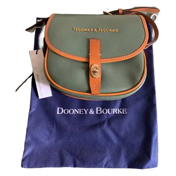 NWT DOONEY & BOURKE Sage Green Claremont Field Leather Crossbody Bag - Picture 2 of 8